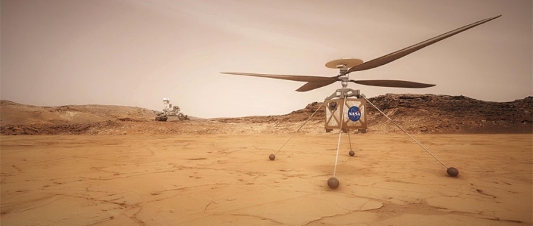 Ingenuity, primul elicopter care zboară pe o altă planetă, a ajuns în siguranță pe Marte